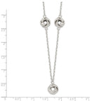 FJC Finejewelers 925 Sterling Silver Fancy Love Knot Necklace 16 Inches x 10 mm