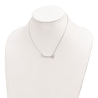 FJC Finejewelers 925 Sterling Silver CZ Dragonfly Bar Necklace 16 Inches x 36 mm