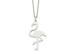 FJC Finejewelers 925 Sterling Silver Cable Polished Flamingo Necklace 16 Inches x 17 mm