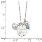 FJC Finejewelers 925 Sterling Silver Turquoise Bead and Shell Beach Girl Necklace 16 Inches x 9.95 mm