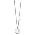 FJC Finejewelers 925 Sterling Silver  Puppy and Bone with 1 in Ext Necklace 16 Inches x 12 mm
