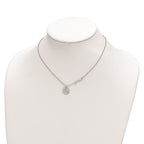 FJC Finejewelers 925 Sterling Silver  Kitty and Fish with 1 in Ext Necklace 17 Inches x 12 mm