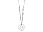 FJC Finejewelers 925 Sterling Silver  Kitty and Fish with 1 in Ext Necklace 17 Inches x 12 mm