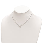 FJC Finejewelers 925 Sterling Silver Cable  Polished Horse with 2in ext Necklace 18 Inches x 19 mm