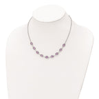 FJC Finejewelers 925 Sterling Silver Amethyst Necklace with 2 in ext. 19 Inches x 10 mm