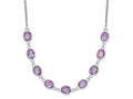FJC Finejewelers 925 Sterling Silver Amethyst Necklace with 2 in ext. 19 Inches x 10 mm