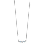 FJC Finejewelers 925 Sterling Silver Sky Blue Topaz and White CZ Necklace 17 Inches x 25 mm