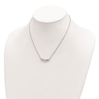 FJC Finejewelers 925 Sterling Silver Sky Blue Topaz and White CZ Necklace 17 Inches x 25 mm