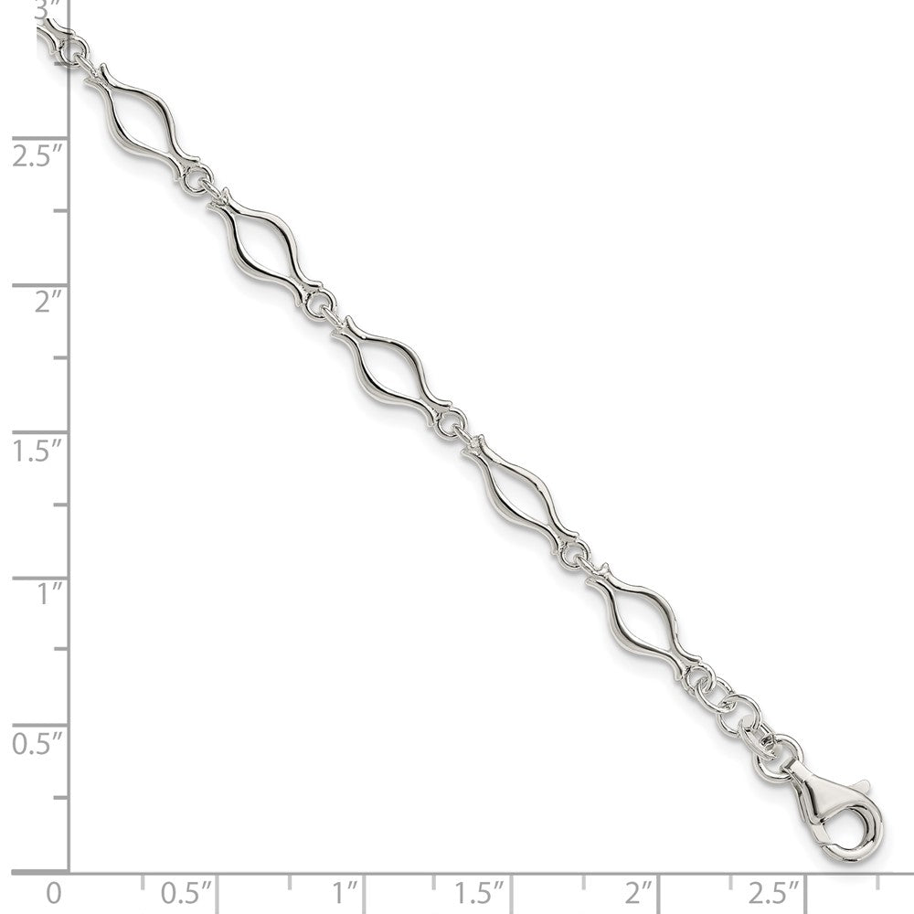 FJC Finejewelers 925 Sterling Silver 5mm Fancy Link Bracelet 7.25 Inches
