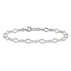 FJC Finejewelers 925 Sterling Silver 9inch Solid Polished Fancy Link Anklet 9 Inches x 6 mm
