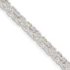 FJC Finejewelers 925 Sterling Silver Hand Made Fancy Byzantine Chain 20 Inches x 4 mm