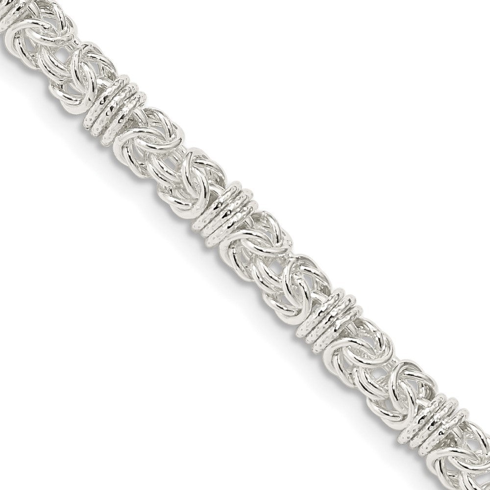 FJC Finejewelers 925 Sterling Silver Hand Made Fancy Byzantine Chain 24 Inches x 4 mm