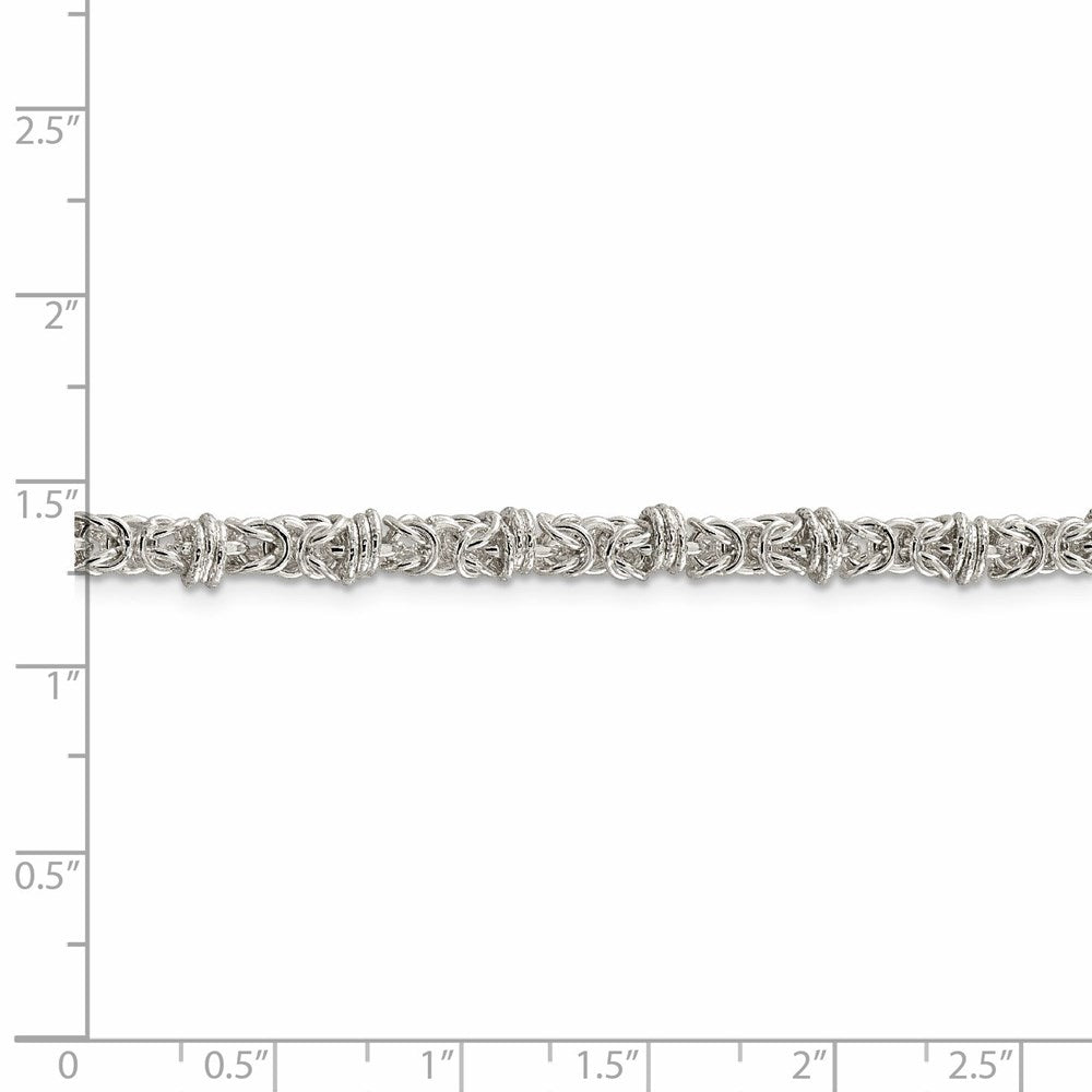 FJC Finejewelers 925 Sterling Silver Hand Made Fancy Byzantine Chain 24 Inches x 4 mm