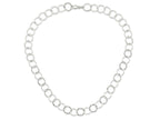 FJC Finejewelers 925 Sterling Silver Open Link Fancy Hammered Necklace 24 Inches
