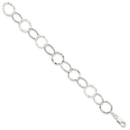 FJC Finejewelers 925 Sterling Silver Fancy Hammered Bracelet 7.5 Inches