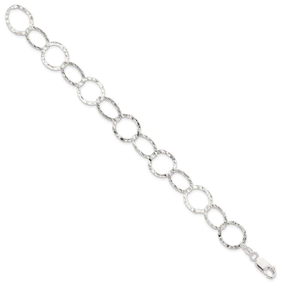 FJC Finejewelers 925 Sterling Silver Fancy Hammered Bracelet 7.5 Inches