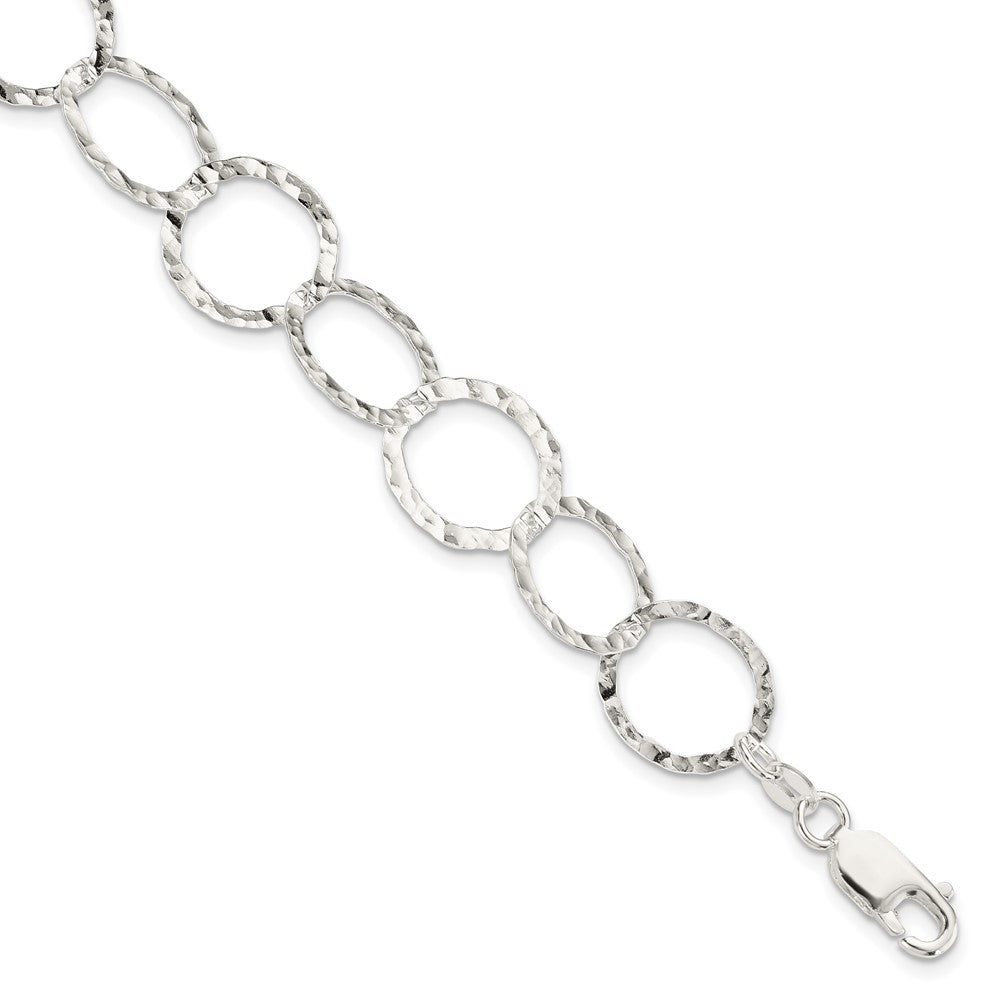 FJC Finejewelers 925 Sterling Silver Fancy Hammered Bracelet 7.5 Inches