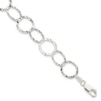 FJC Finejewelers 925 Sterling Silver Fancy Hammered Bracelet 7.5 Inches