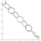 FJC Finejewelers 925 Sterling Silver Fancy Hammered Bracelet 7.5 Inches