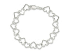 FJC Finejewelers 925 Sterling Silver 8inch Polished Fancy Large Heart Link Bracelet 8 Inches x 10.5 mm