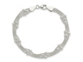 FJC Finejewelers 925 Sterling Silver Ball Polished Beaded 3-strand Bracelet 7 Inches x 3 mm