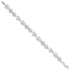 FJC Finejewelers 925 Sterling Silver Rhodium Plated Polished/Textured Sea Life Bracelet 7.25 Inches
