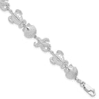 FJC Finejewelers 925 Sterling Silver Bracelets with Station  Turtle,Shell,Starfish Bracelet 7.5 Inches
