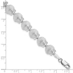 FJC Finejewelers 925 Sterling Silver Bracelets with Station  Polished Scallop Shell Bracelet 7.5 Inches