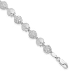 FJC Finejewelers 925 Sterling Silver Bracelets with Station  Sand Dollar and Shell Bracelet 7.25 Inches
