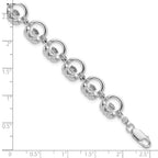 FJC Finejewelers 925 Sterling Silver Bracelets with Station  Claddagh Circle Bracelet 7.25 Inches