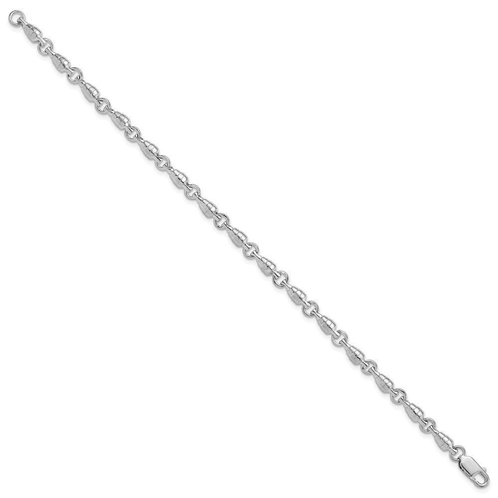 FJC Finejewelers 925 Sterling Silver Rhodium Plated Polished Swivel Link Bracelet 7.5 Inches