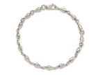 FJC Finejewelers 925 Sterling Silver Rhodium Plated Polished Swivel Link Bracelet 7.5 Inches