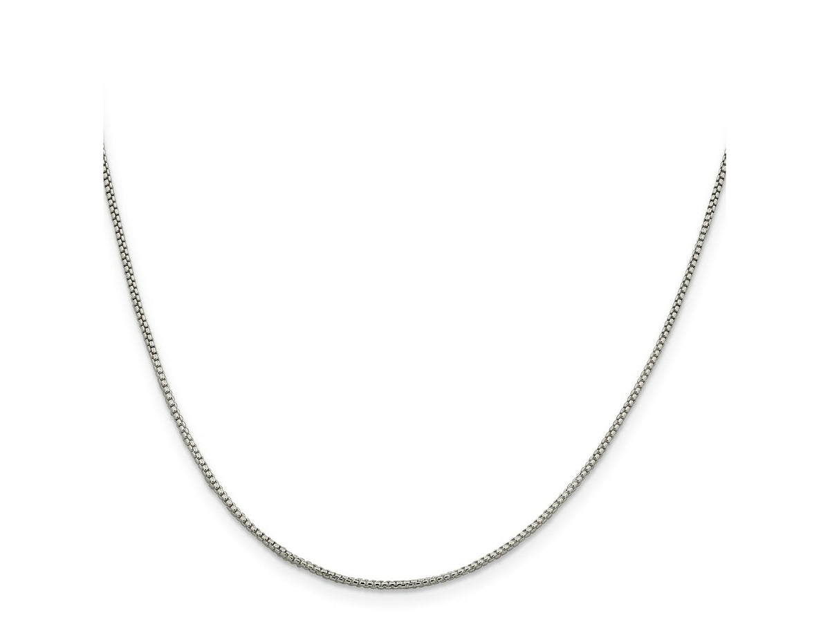 FJC Finejewelers 925 Sterling Silver Round Box Chain 36 Inches x 1.25 mm
