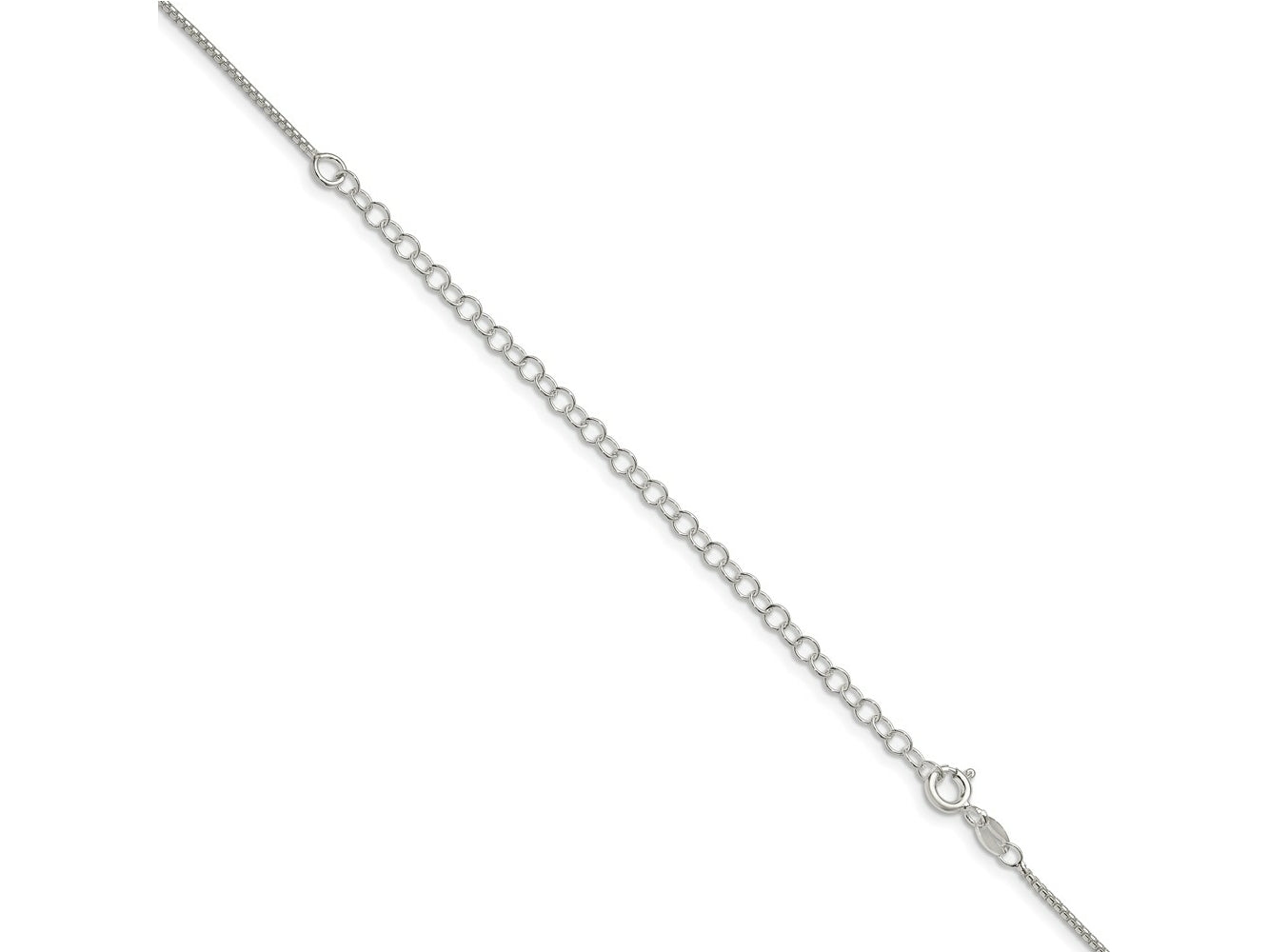 FJC Finejewelers 925 Sterling Silver Round Box Chain with 4in ext. 22 Inches x 1.25 mm