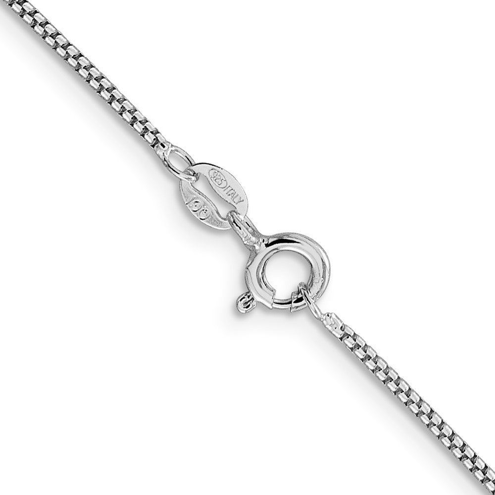 FJC Finejewelers 925 Sterling Silver Rhodium Plated Round Box Chain 20 Inches x 1.25 mm