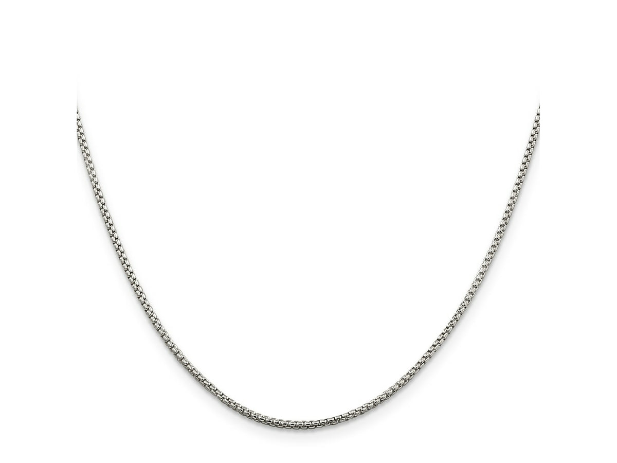 FJC Finejewelers 925 Sterling Silver Round Box Chain 30 Inches x 1.5 mm