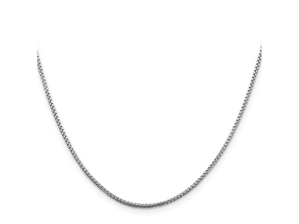 FJC Finejewelers 925 Sterling Silver Rhodium Plated Round Box Chain 24 Inches x 1.5 mm