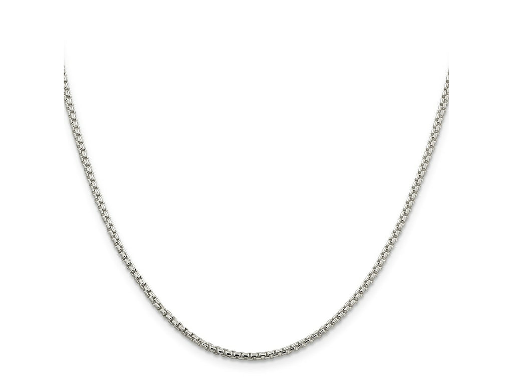 FJC Finejewelers 925 Sterling Silver Round Box Chain 24 Inches x 2 mm