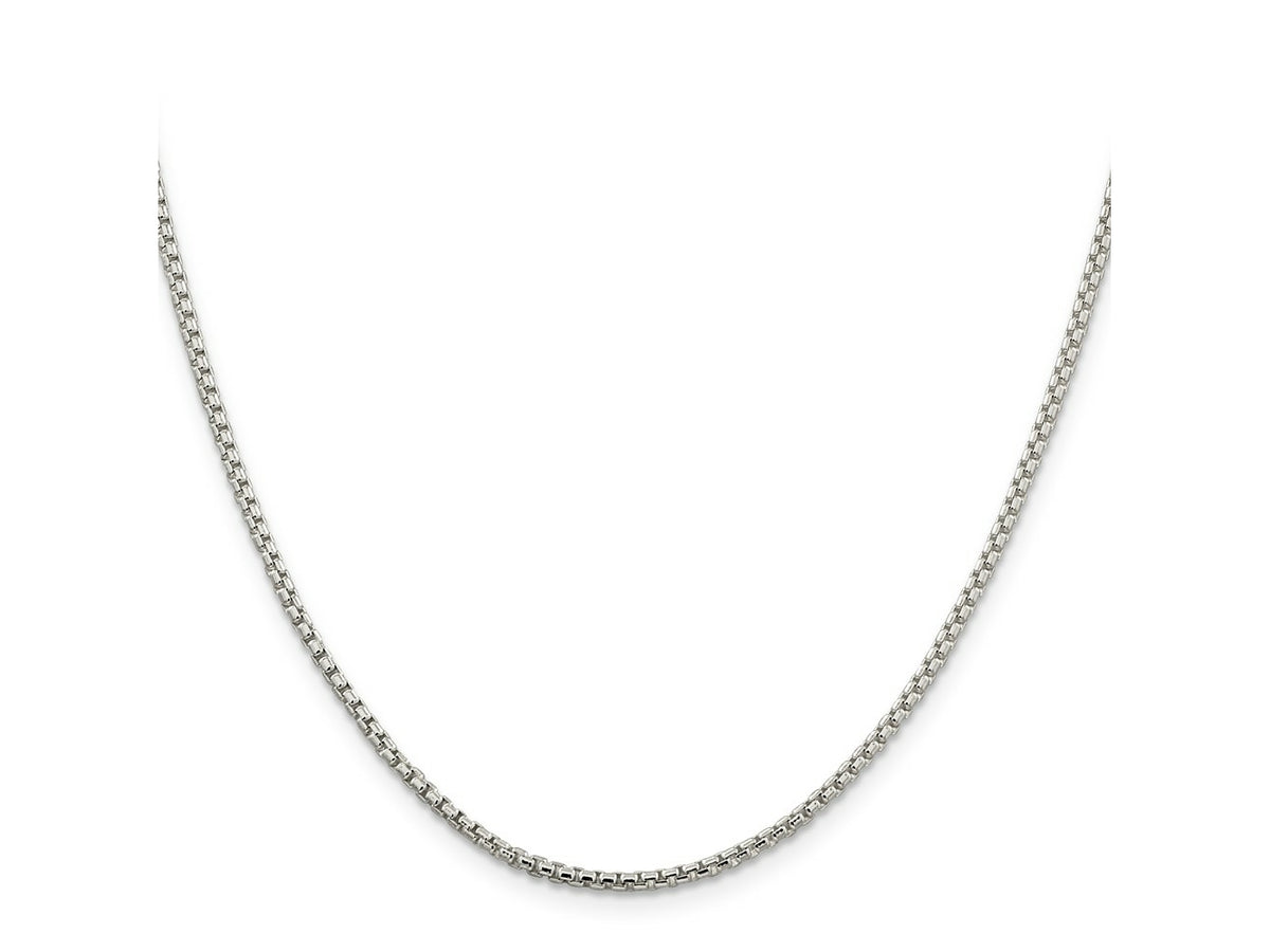 FJC Finejewelers 925 Sterling Silver Round Box Chain 30 Inches x 2 mm