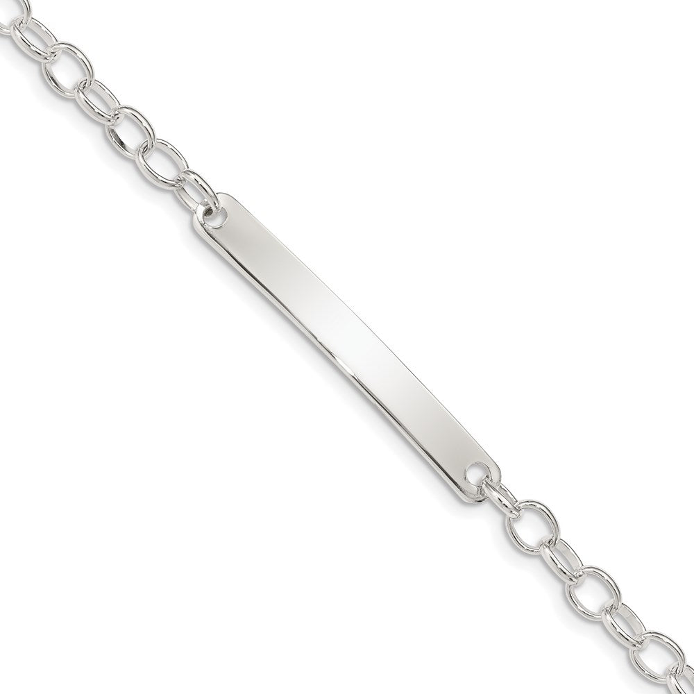 FJC Finejewelers 925 Sterling Silver Small Oval Rolo Link ID Bracelet 7.5 Inches x 4 mm
