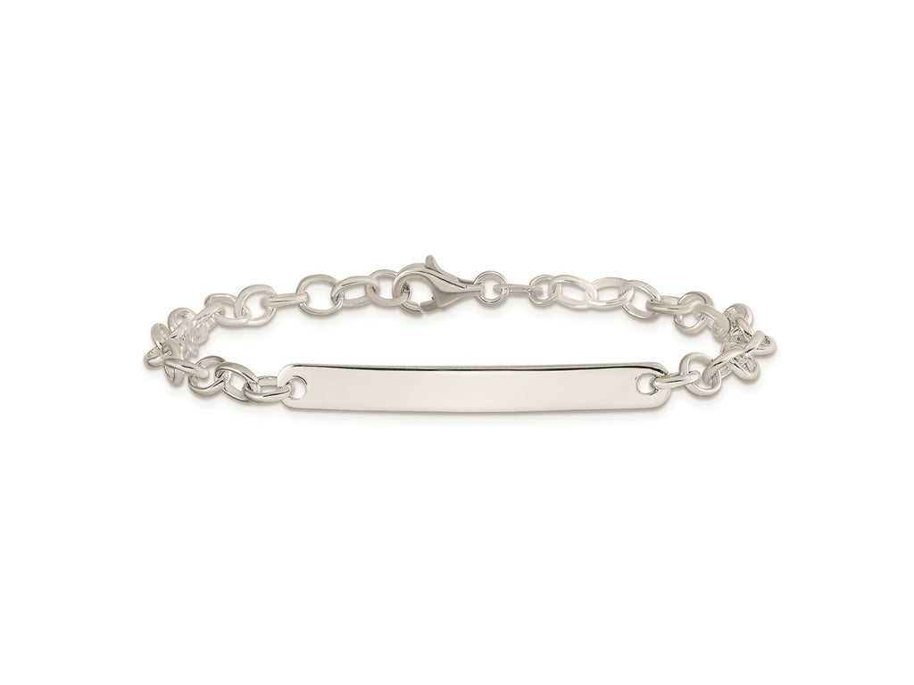 FJC Finejewelers 925 Sterling Silver Small Oval Rolo Link ID Bracelet 7.5 Inches x 4 mm