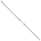 FJC Finejewelers 925 Sterling Silver Polished ID with Pink CZ Bracelet 7.5 Inches x 5 mm