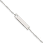 FJC Finejewelers 925 Sterling Silver Polished Heart ID 7in Bracelet 7 Inches x 6 mm