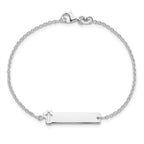 FJC Finejewelers 925 Sterling Silver ID Bracelet Polished Cross ID 7in Bracelet 7 Inches x 7 mm