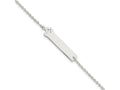 FJC Finejewelers 925 Sterling Silver ID Bracelet Polished Cross ID 7in Bracelet 7 Inches x 7 mm