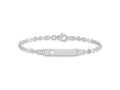 FJC Finejewelers 925 Sterling Silver Polished ID W/Heart Bracelet 7.5 Inches x 5 mm