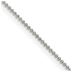 FJC Finejewelers 925 Sterling Silver Ball Beaded Chain 16 Inches x 1 mm