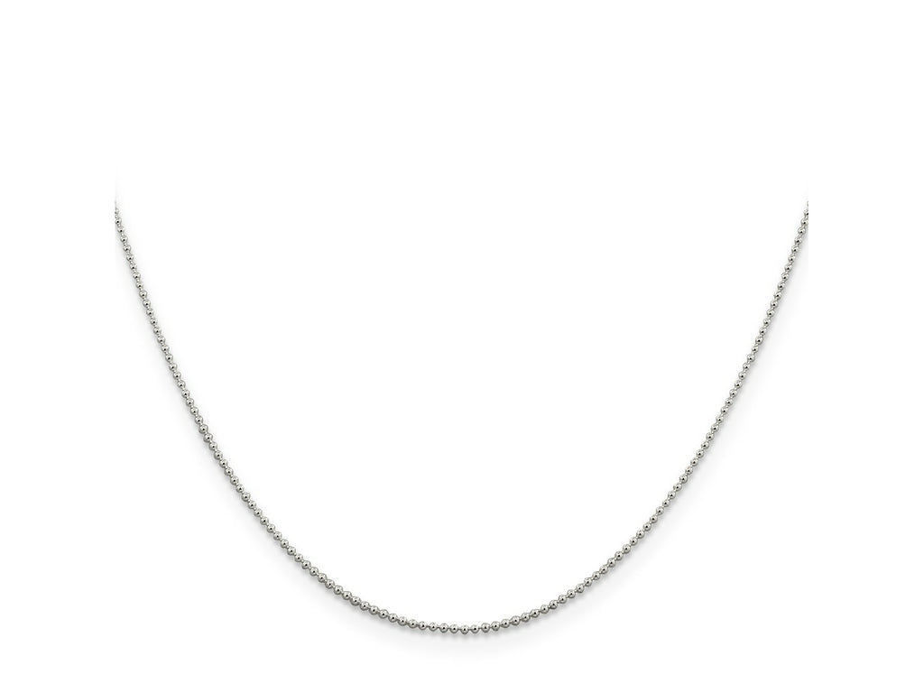 FJC Finejewelers 925 Sterling Silver Ball Beaded Chain 16 Inches x 1 mm