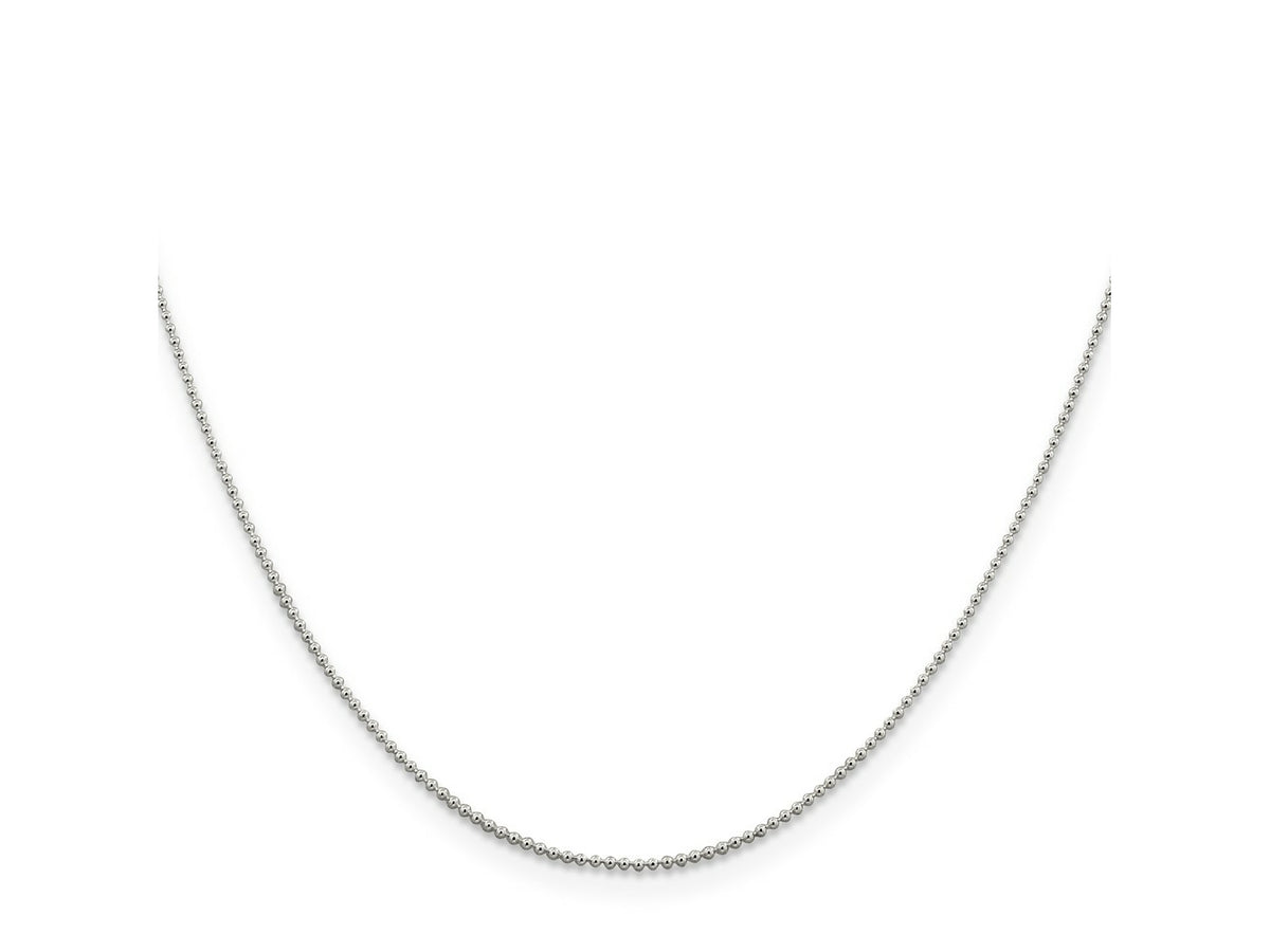 FJC Finejewelers 925 Sterling Silver Ball Beaded Chain 16 Inches x 1 mm