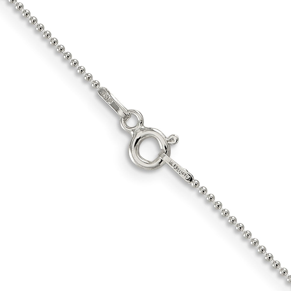 FJC Finejewelers 925 Sterling Silver Ball Beaded Chain 18 Inches x 1 mm